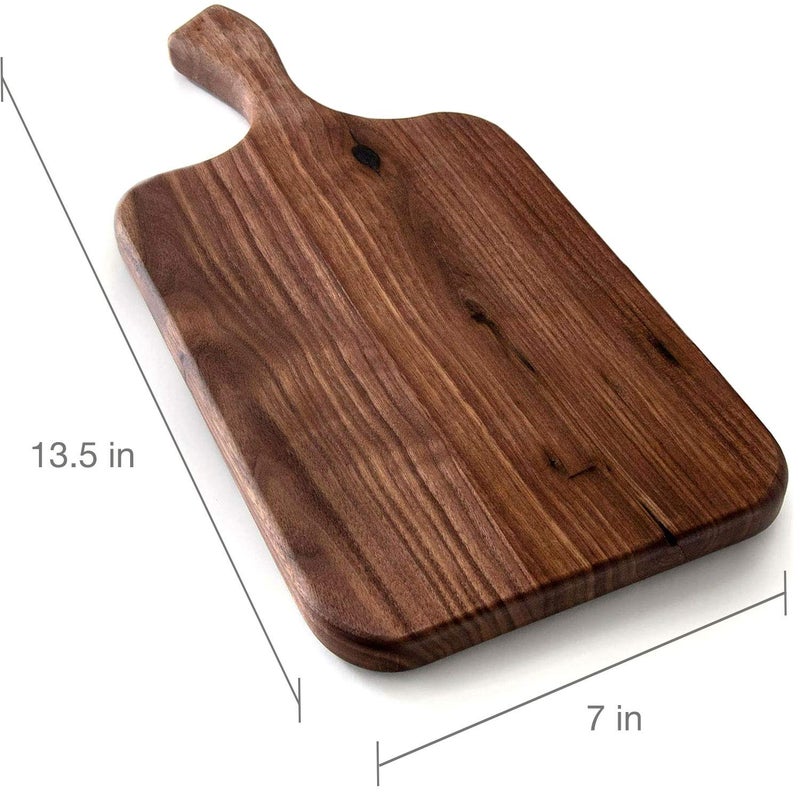 Brazos Home Medium Organic Wood Cutting Board Used for Serving, Chopping Fruit, Vegetables or Meat and as a Charcuterie Platter, Seasoned, Dark Walnut, 13.5 x 7 x .75 - Image 5